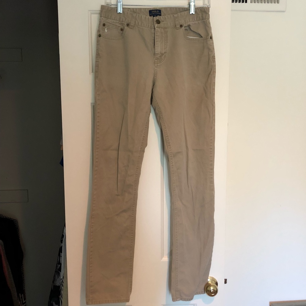 Boys Polo slim fit khakis